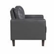 Lexicon Malcolm Faux leather Chair in Dark gray