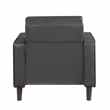 Lexicon Malcolm Faux leather Chair in Dark gray