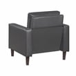 Lexicon Malcolm Faux leather Chair in Dark gray