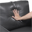 Lexicon Malcolm Faux leather Chair in Dark gray