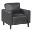 Lexicon Malcolm Faux leather Chair in Dark gray