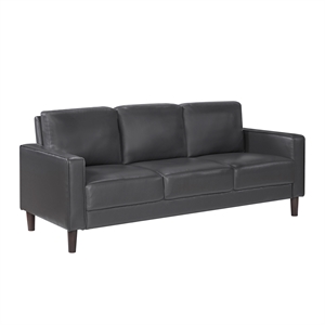 Lexicon Malcolm Faux leather Sofa in Dark gray