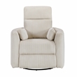 Lexicon Traverse Corduroy Swivel Glider Reclining Chair in Beige