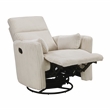 Lexicon Traverse Corduroy Swivel Glider Reclining Chair in Beige