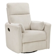Lexicon Traverse Corduroy Swivel Glider Reclining Chair in Beige