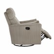 Lexicon Traverse Corduroy Swivel Glider Reclining Chair in Taupe