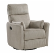 Lexicon Traverse Corduroy Swivel Glider Reclining Chair in Taupe