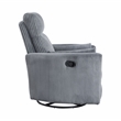 Lexicon Traverse Corduroy Swivel Glider Reclining Chair in Gray