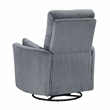 Lexicon Traverse Corduroy Swivel Glider Reclining Chair in Gray