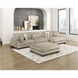 Lexicon Corydon Microfiber 4-Piece Modular Sectional in Brown