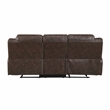 Lexicon Hazen Microfiber Double Reclining Sofa in Dark brown