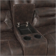 Lexicon Hazen Microfiber 2pc Set Sofa+ Loveseat in Dark brown
