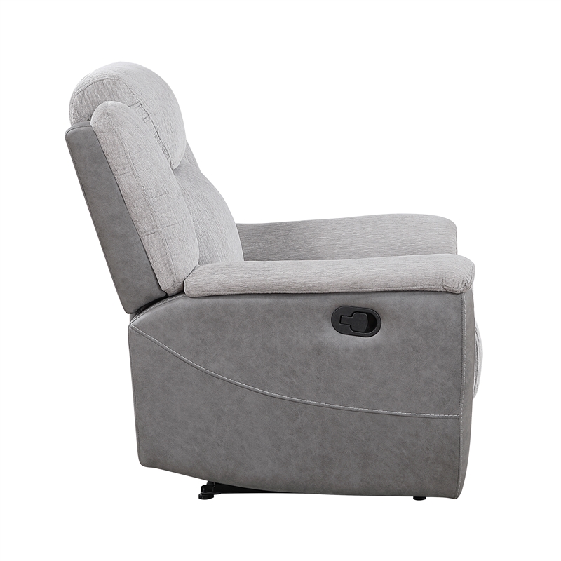 Lexicon Harriette Chenille Reclining Chair in Gray