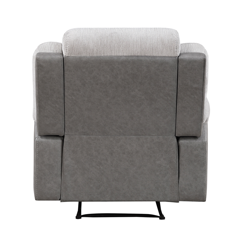 Lexicon Harriette Chenille Reclining Chair in Gray
