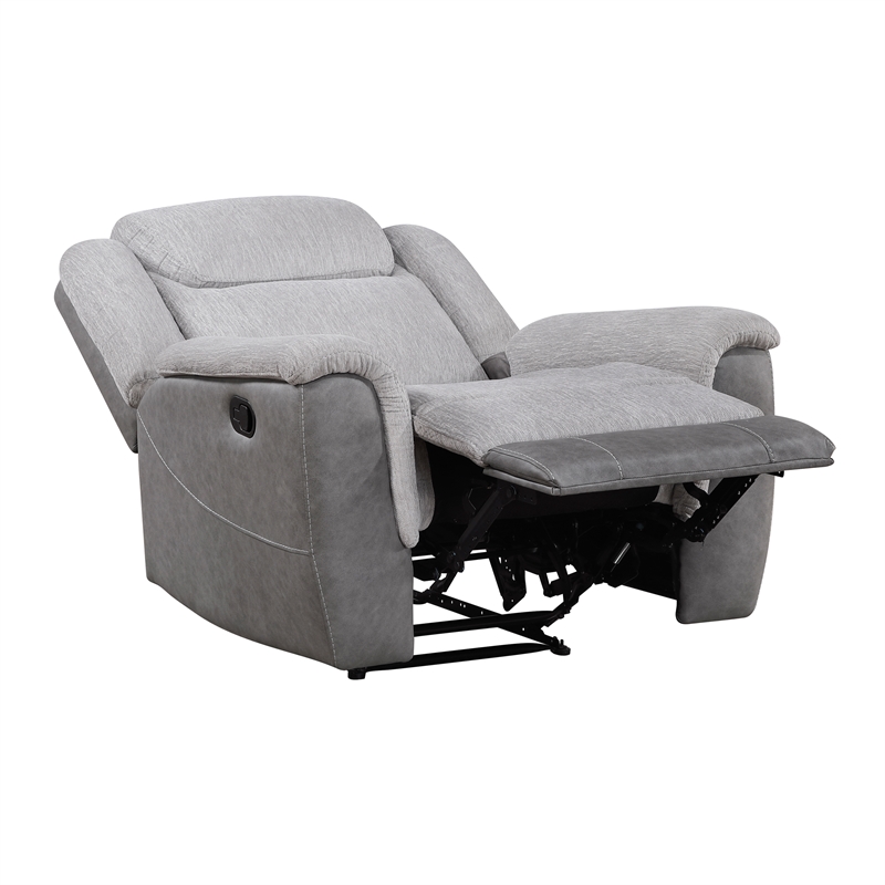 Lexicon Harriette Chenille Reclining Chair in Gray