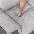 Lexicon Harriette Chenille Dbl Reclining Love Seat with Center Console in Gray