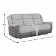 Lexicon Harriette Chenille Double Reclining Sofa in Gray