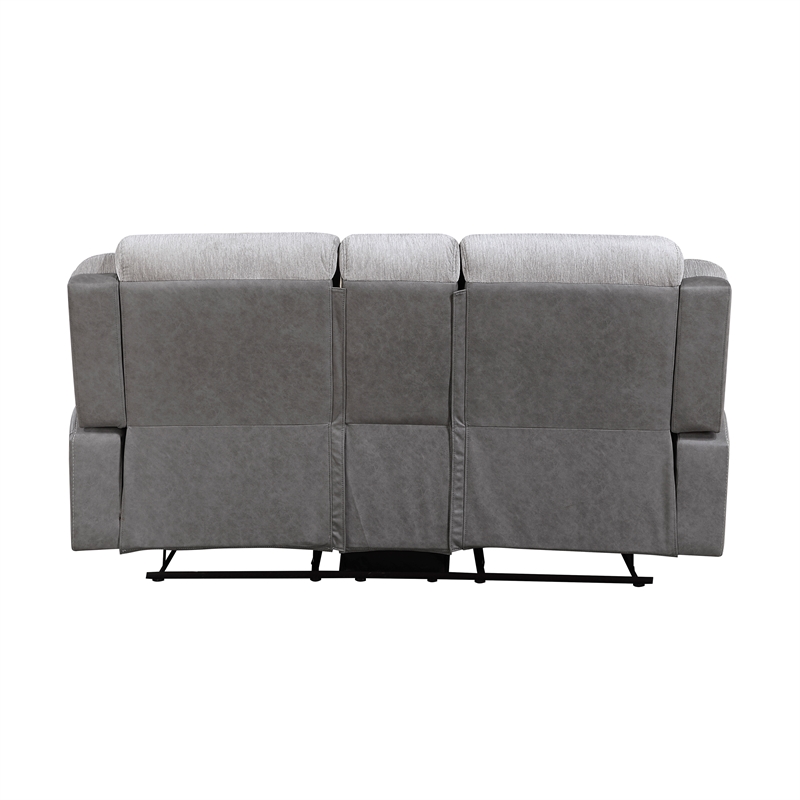 Lexicon Harriette Chenille 2pc Set Sofa+ Loveseat in Gray