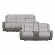 Lexicon Harriette Chenille 2pc Set Sofa+ Loveseat in Gray