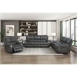 Lexicon Newnan Faux leather Swivel Glider Reclining Chair in Gray