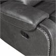 Lexicon Newnan Faux leather Swivel Glider Reclining Chair in Gray