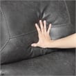 Lexicon Newnan Faux leather Swivel Glider Reclining Chair in Gray