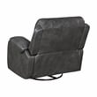 Lexicon Newnan Faux leather Swivel Glider Reclining Chair in Gray