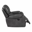 Lexicon Newnan Faux leather Swivel Glider Reclining Chair in Gray