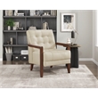 Lexicon Crafton Leather Accent Chair in Beige