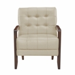 Lexicon Crafton Leather Accent Chair in Beige