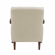 Lexicon Crafton Leather Accent Chair in Beige