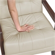 Lexicon Crafton Leather Accent Chair in Beige