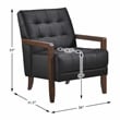 Lexicon Crafton Leather Accent Chair in Black