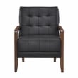 Lexicon Crafton Leather Accent Chair in Black