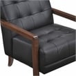 Lexicon Crafton Leather Accent Chair in Black