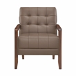 Lexicon Crafton Leather Accent Chair in Brown