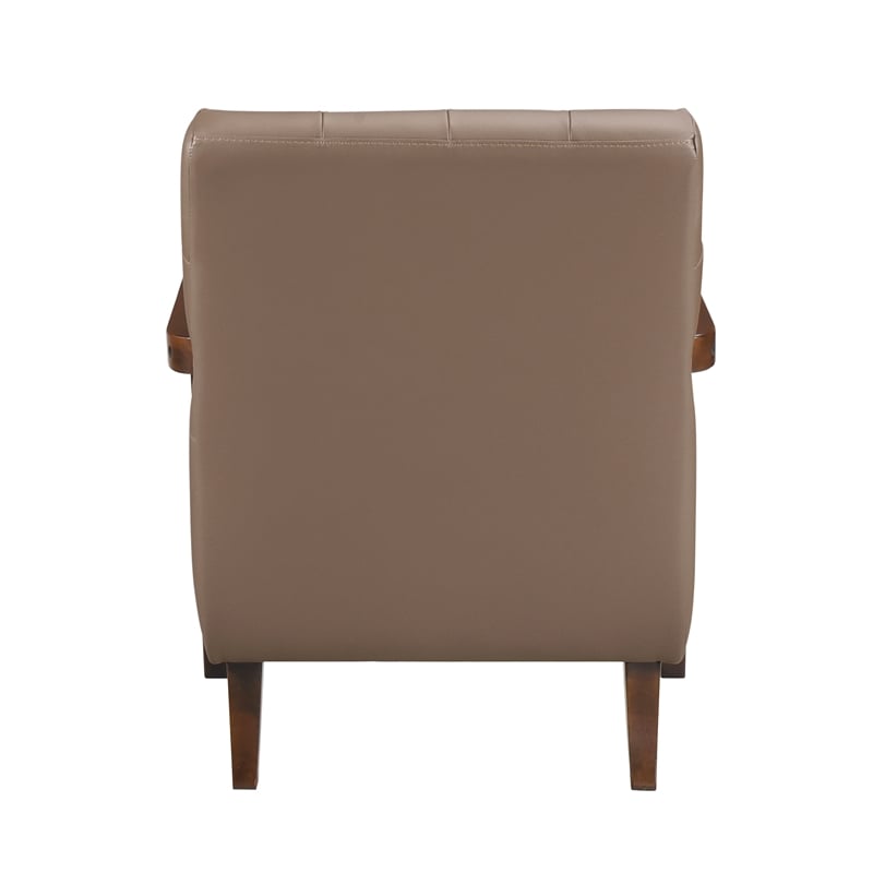 Lexicon Crafton Leather Accent Chair in Brown