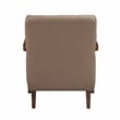 Lexicon Crafton Leather Accent Chair in Brown
