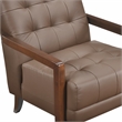 Lexicon Crafton Leather Accent Chair in Brown