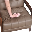 Lexicon Crafton Leather Accent Chair in Brown