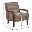 Lexicon Crafton Leather Accent Chair in Brown