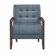 Lexicon Crafton Leather Accent Chair in Blue