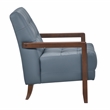 Lexicon Crafton Leather Accent Chair in Blue