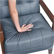 Lexicon Crafton Leather Accent Chair in Blue