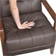 Lexicon Crafton Leather Accent Chair in Dark brown