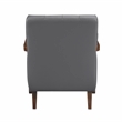 Lexicon Crafton Leather Accent Chair in Dark gray