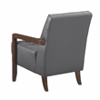 Lexicon Crafton Leather Accent Chair in Dark gray
