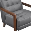 Lexicon Crafton Leather Accent Chair in Dark gray