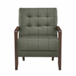 Lexicon Crafton Leather Accent Chair in Green