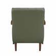 Lexicon Crafton Leather Accent Chair in Green